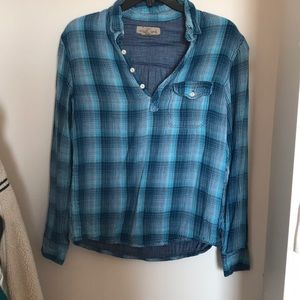 Boys Plaid Shirt Blue